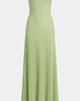 Vestito maxi elegante senza maniche con vita bassa