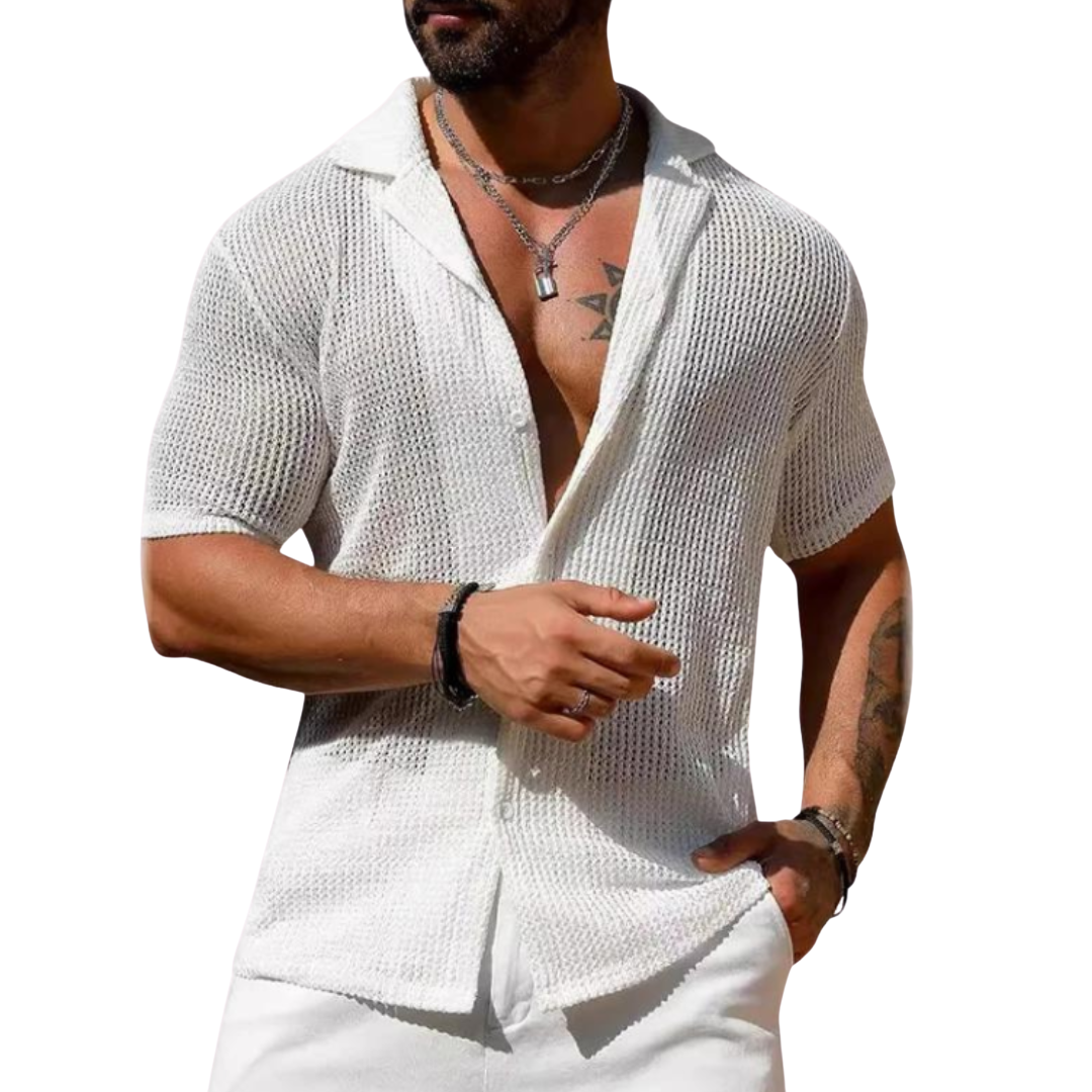 Rodrigo | Camicia traforata a maniche corte