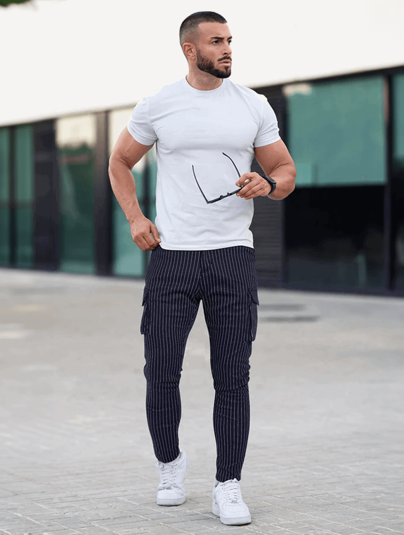 Vittorio Pantaloni Slim Fit - Blu Scuro