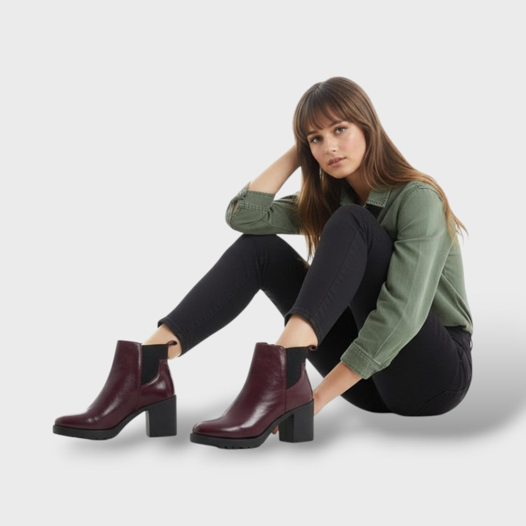 Stivaletti con Tacco Largo Classici Donna