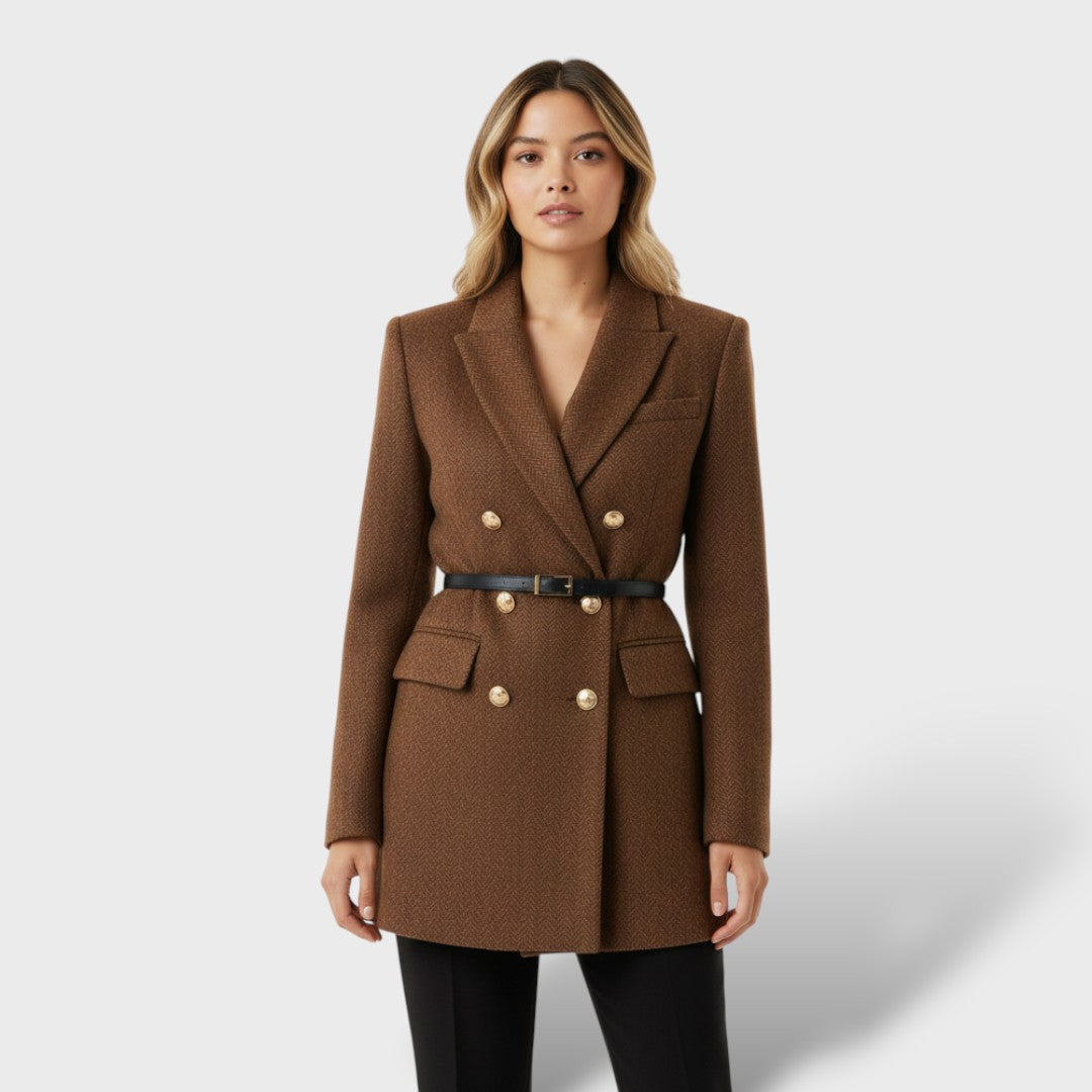 Cappotto in Tweed Doppiopetto da Donna