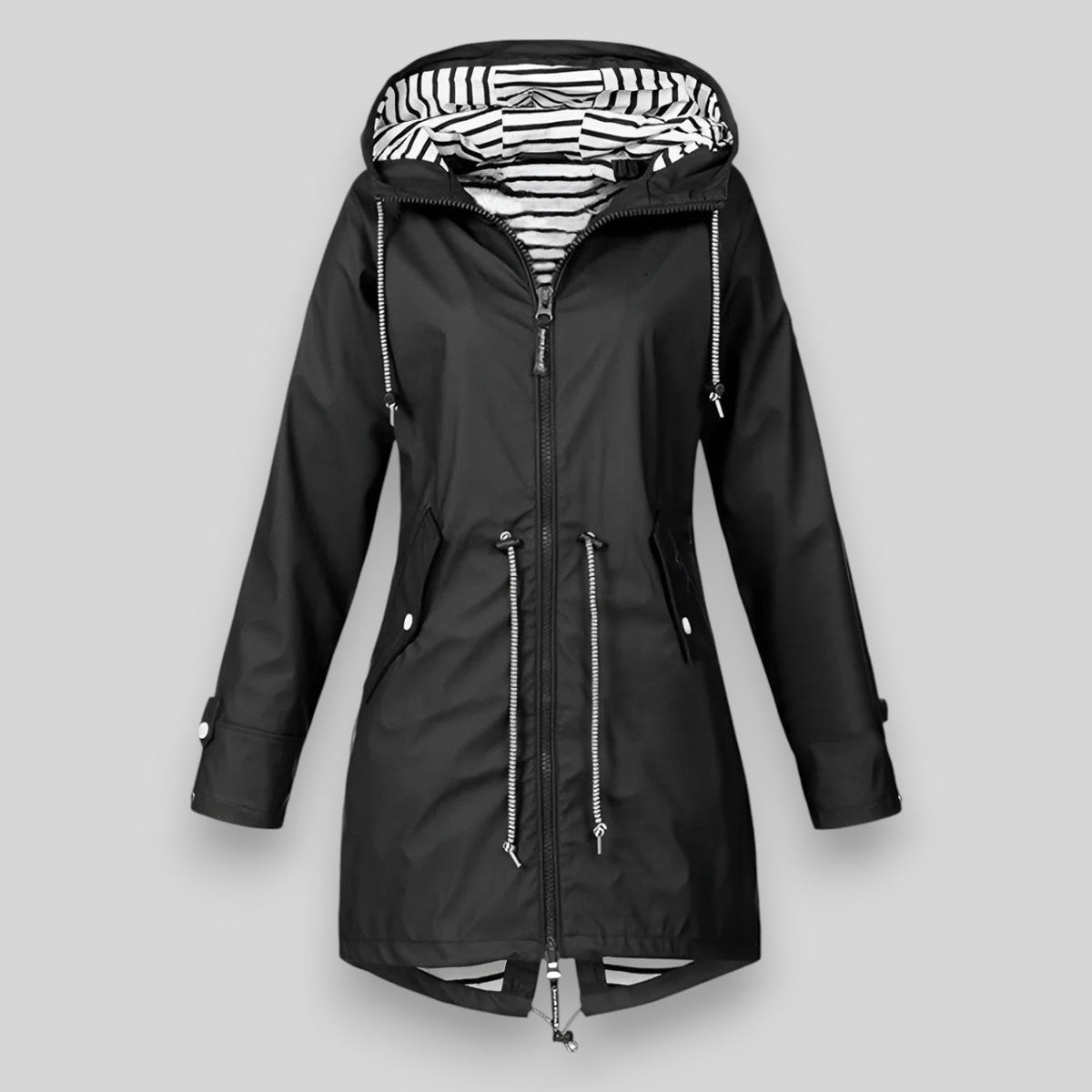 REAL | Impermeabile Lungo Elegante con Cappuccio