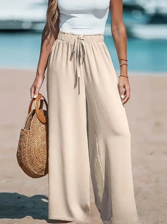 Pantaloni da spiaggia comodi a gamba larga