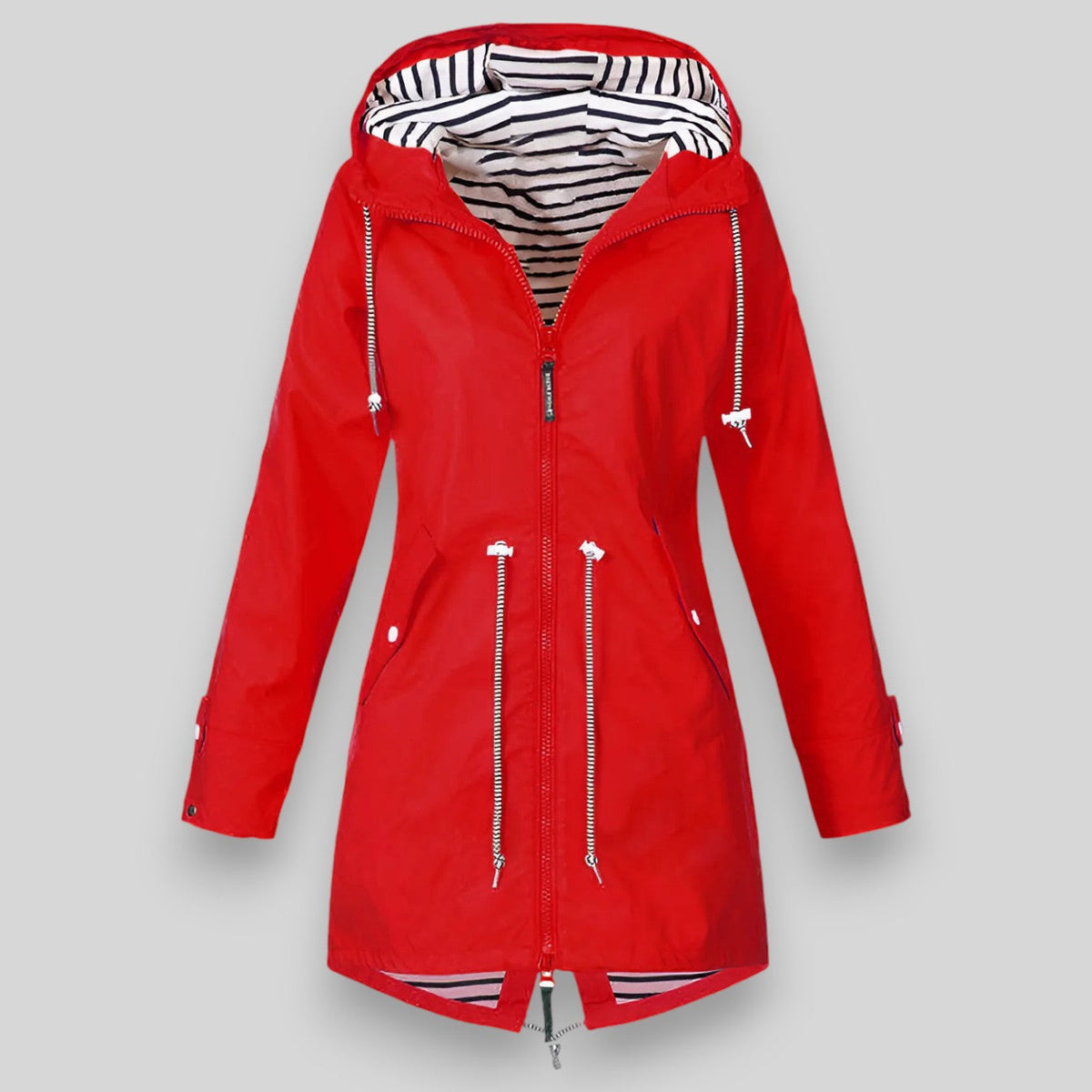 REAL | Impermeabile Lungo Elegante con Cappuccio