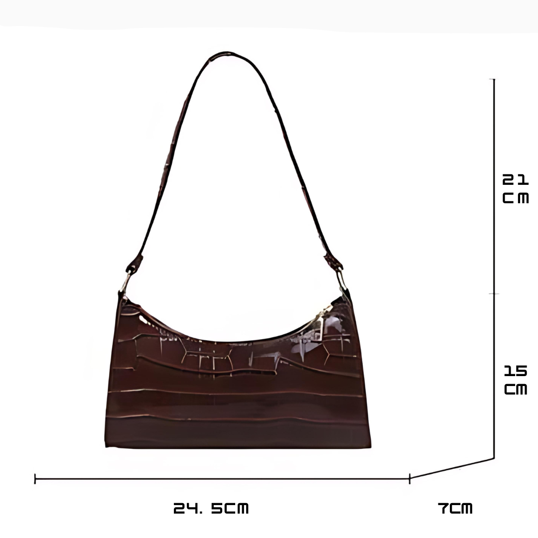 Borsa a tracolla effetto coccodrillo Tilly
