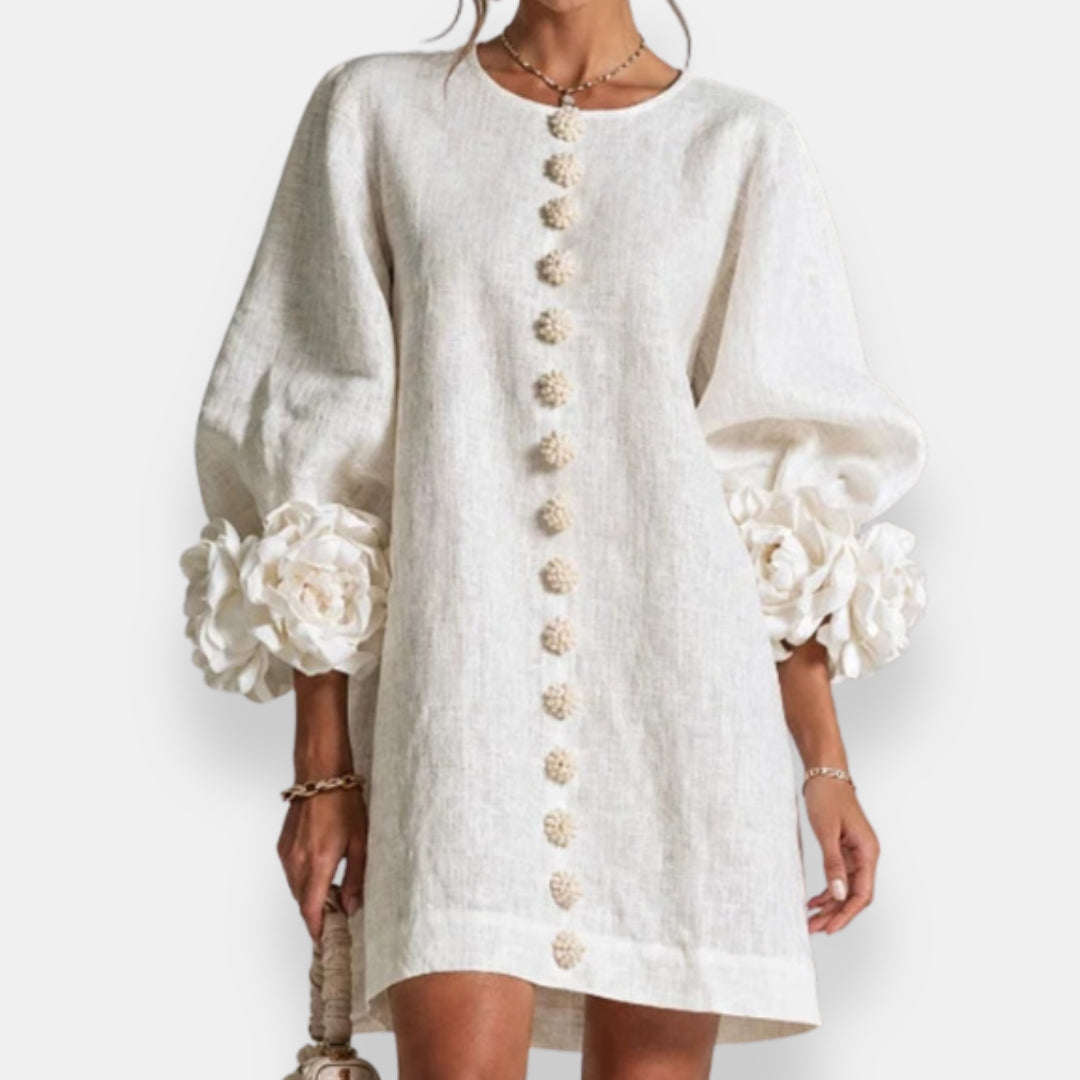 Clau | Abito con fiori in rilievo