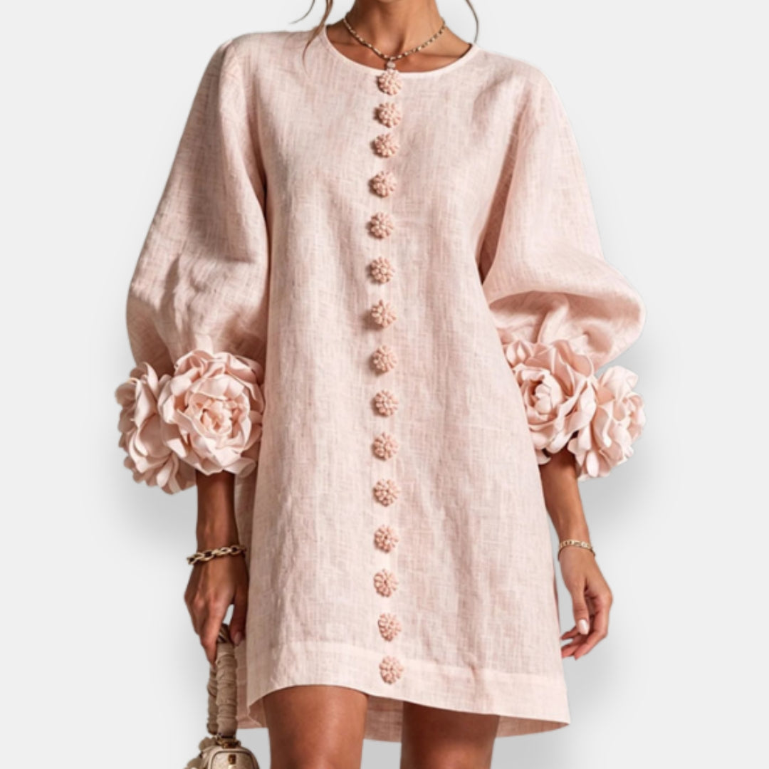 Clau | Abito con fiori in rilievo