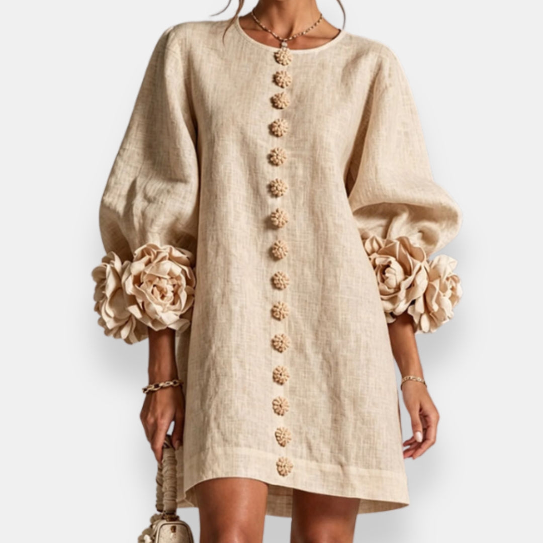 Clau | Abito con fiori in rilievo