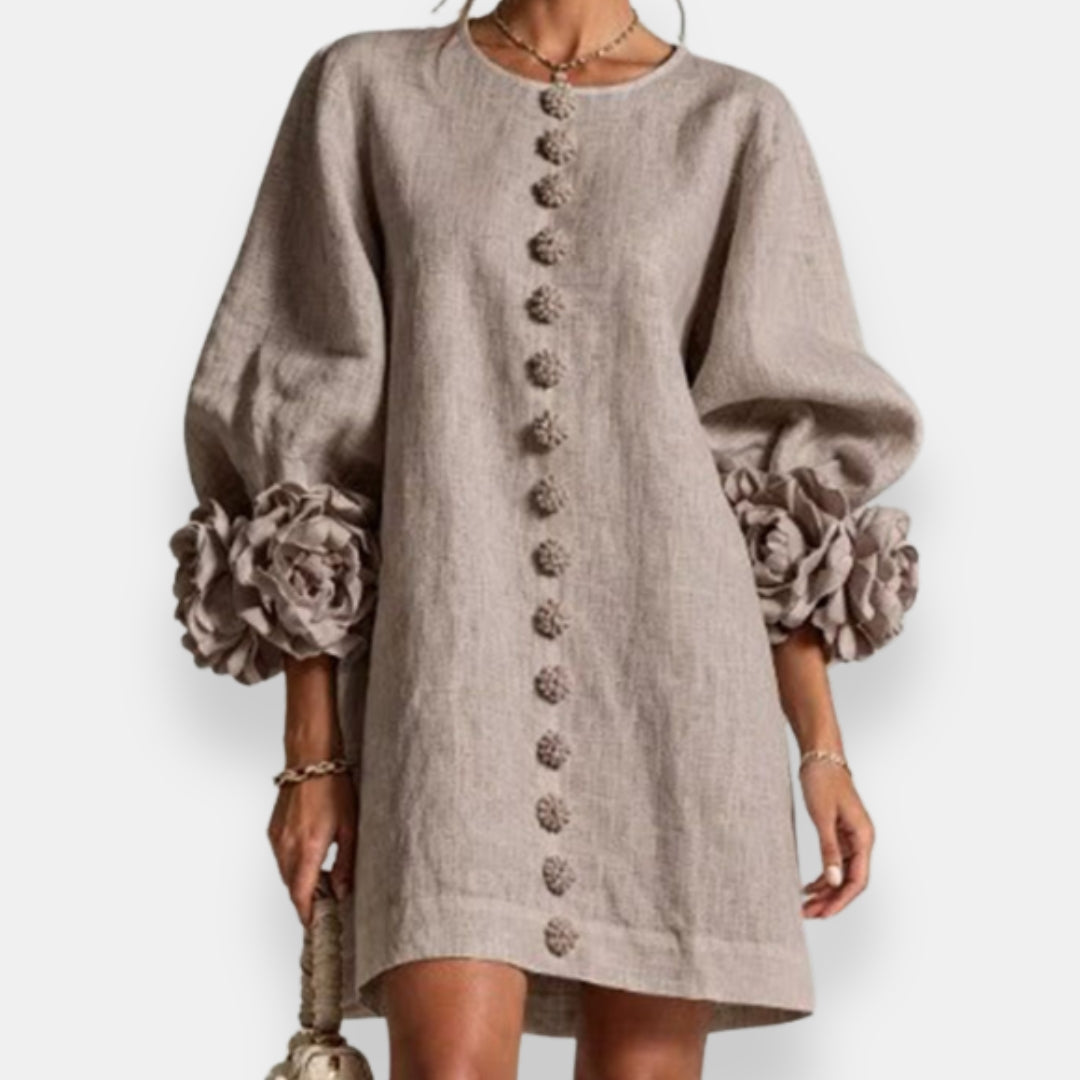 Clau | Abito con fiori in rilievo