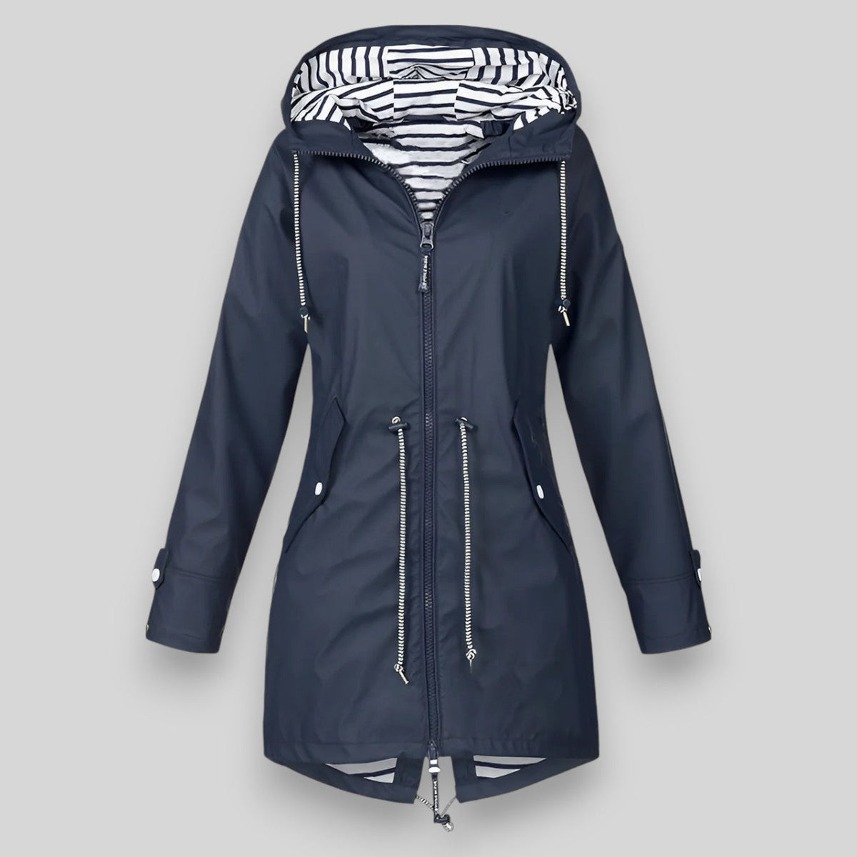 REAL | Impermeabile Lungo Elegante con Cappuccio