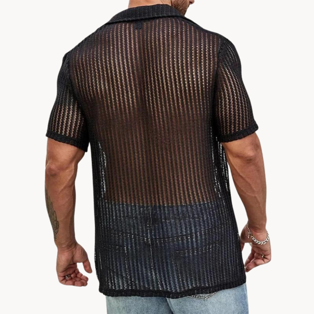 Rodrigo | Camicia traforata a maniche corte