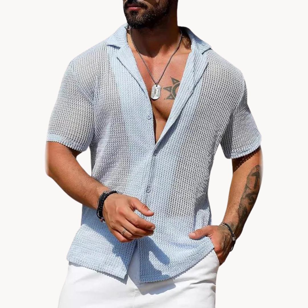 Rodrigo | Camicia traforata a maniche corte