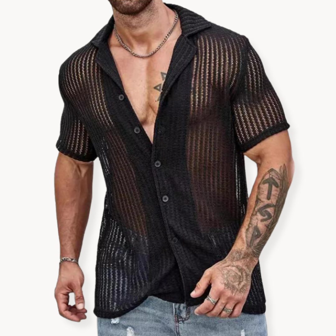 Rodrigo | Camicia traforata a maniche corte