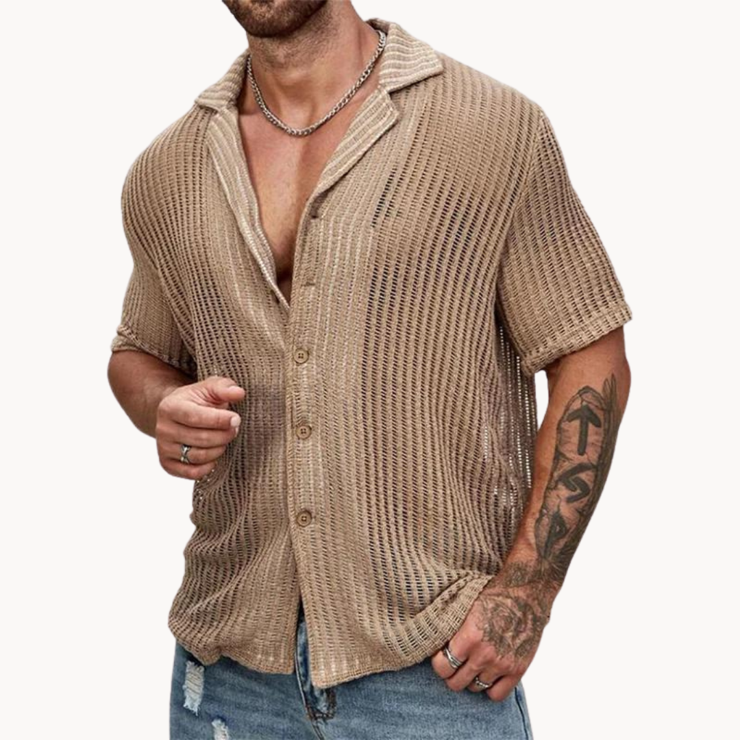 Rodrigo | Camicia traforata a maniche corte