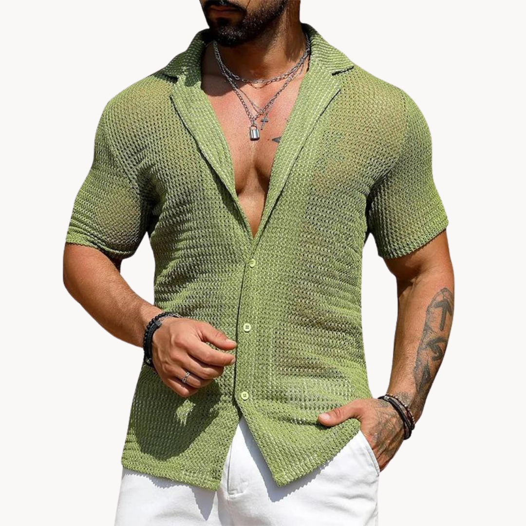 Rodrigo | Camicia traforata a maniche corte