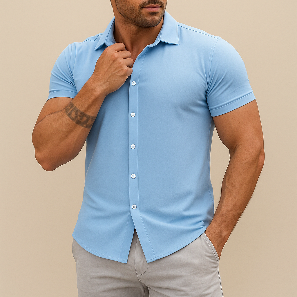Camicia in Cotone Aderente