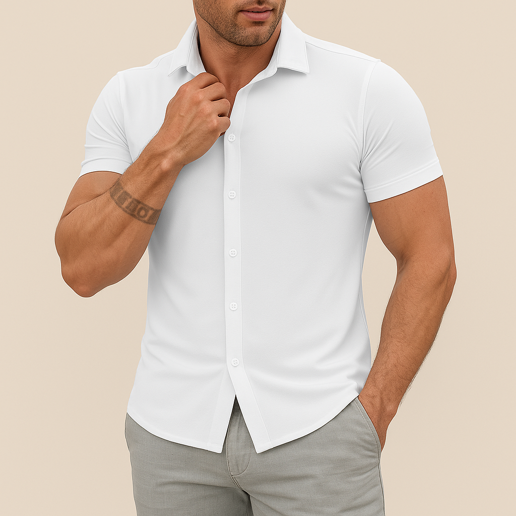 Camicia in Cotone Aderente