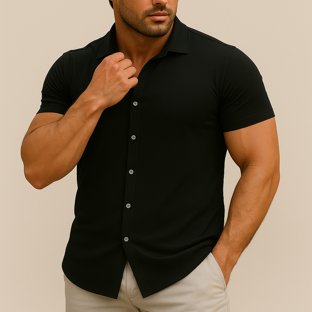 Camicia in Cotone Aderente