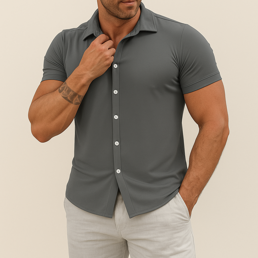 Camicia in Cotone Aderente