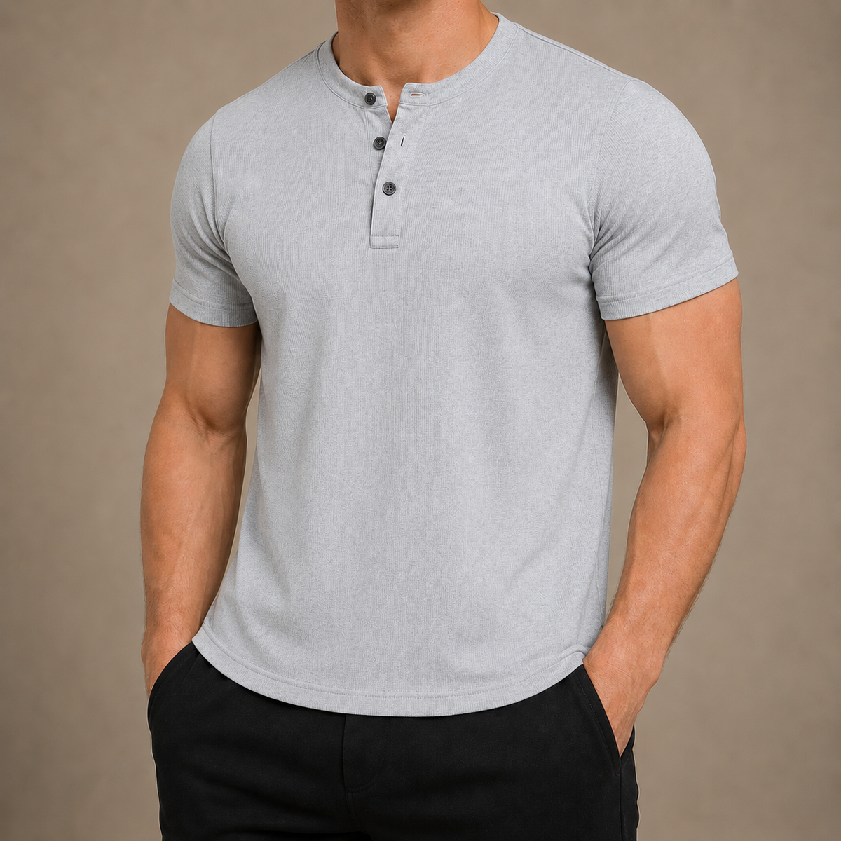 Maglia Henley Aderente