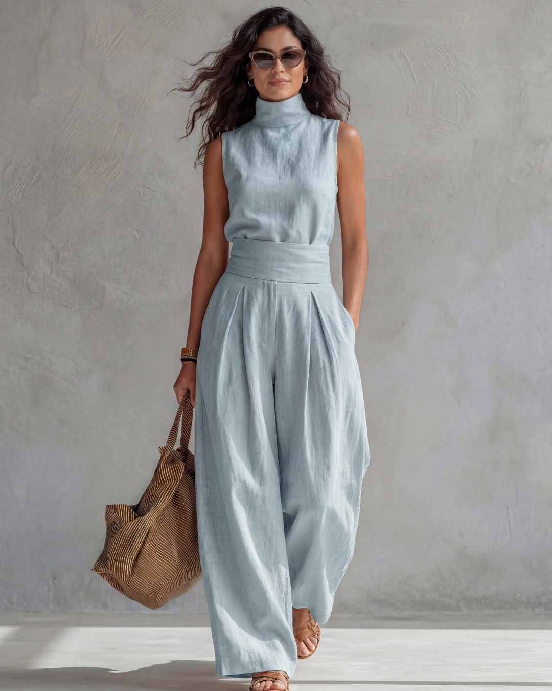 Maria | Completo con pantalone palazzo e top