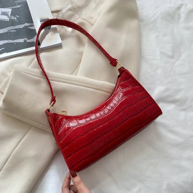 Borsa a tracolla effetto coccodrillo Tilly