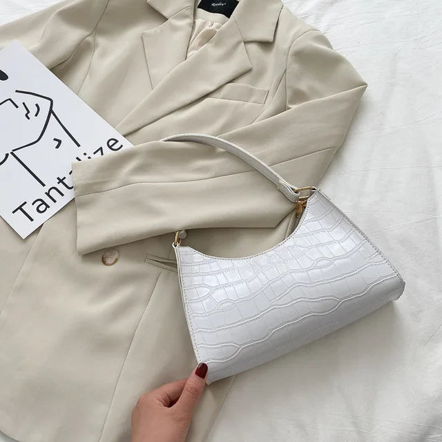 Borsa a tracolla effetto coccodrillo Tilly