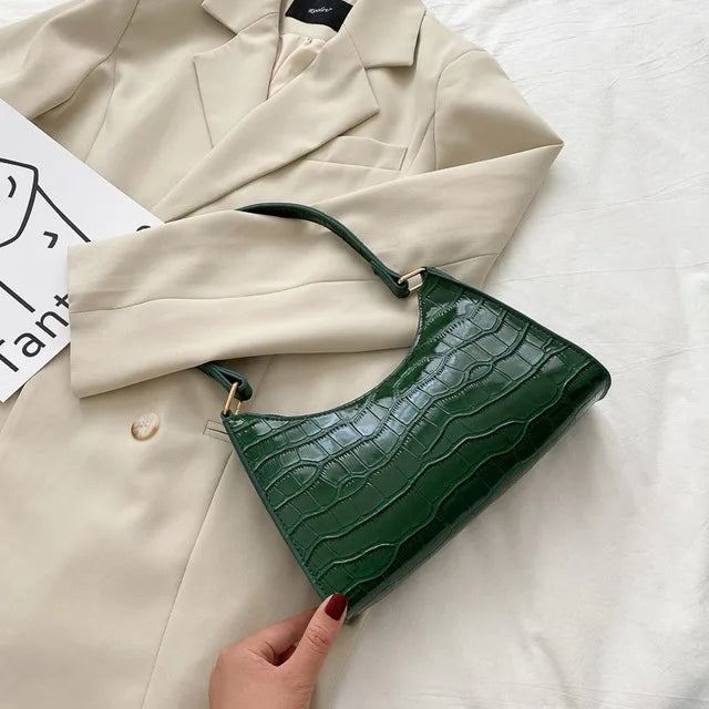 Borsa a tracolla effetto coccodrillo Tilly