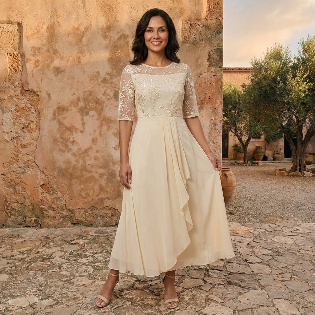 LOLA CASTELL | ABITO IN CHIFFON ELEGANTE