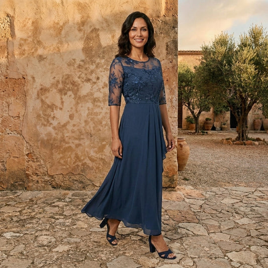 LOLA CASTELL | ABITO IN CHIFFON ELEGANTE