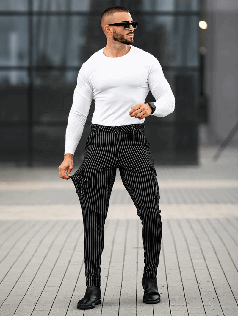 Vittorio Pantaloni Slim Fit - Nero