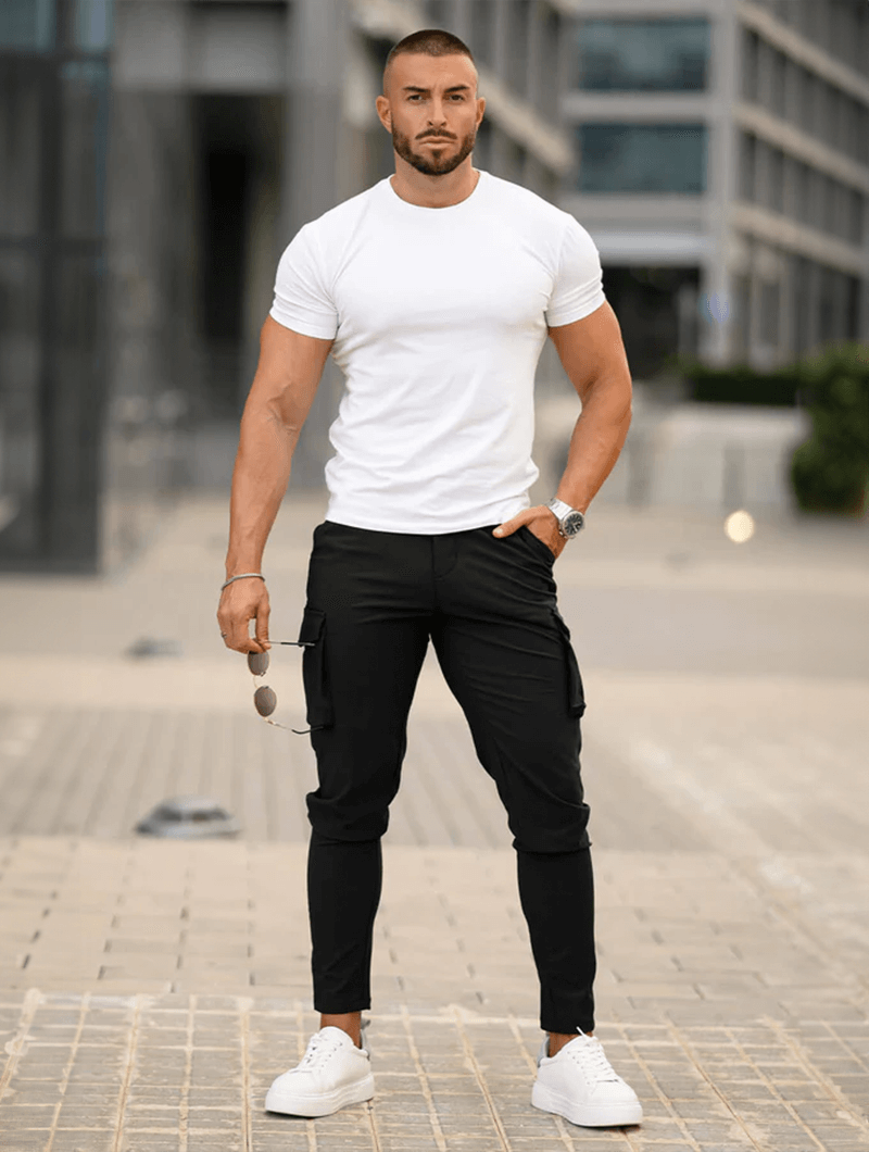 Franco Pantaloni Cargo - Nero