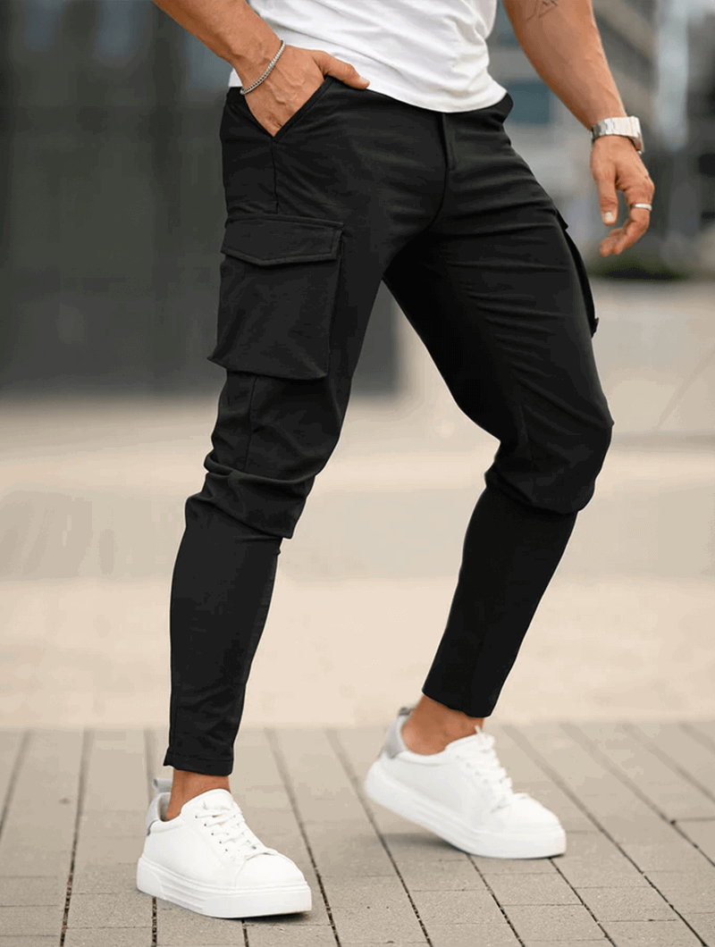 Franco Pantaloni Cargo - Nero