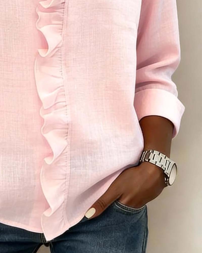 Beatriz - Blusa Arricciata con Scollo a V