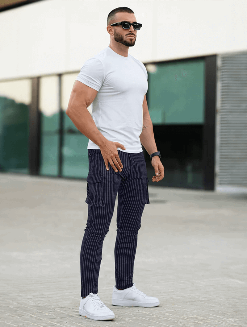 Vittorio Pantaloni Slim Fit - Blu Scuro