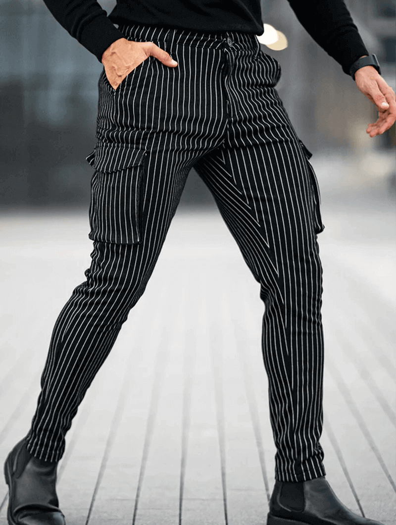 Vittorio Pantaloni Slim Fit - Nero