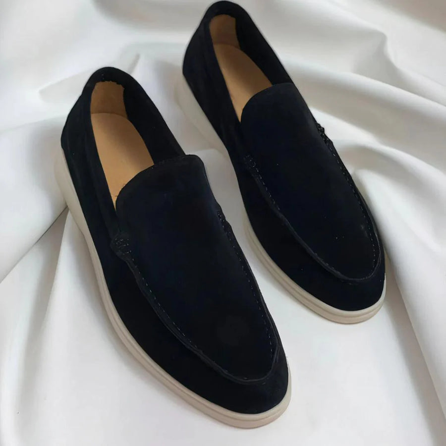 Enzo™ | Mocassini in camoscio con suola ibrida