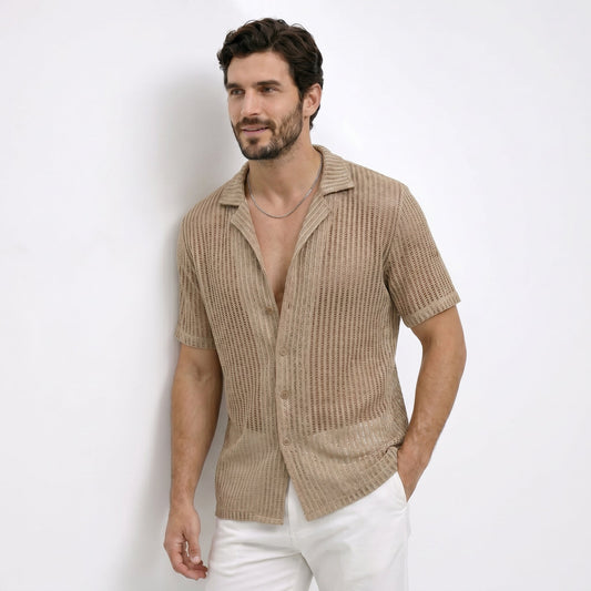 Rodrigo | Camicia traforata a maniche corte