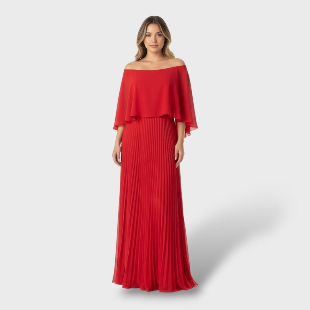 Vestito maxi elegante manica a pipistrello