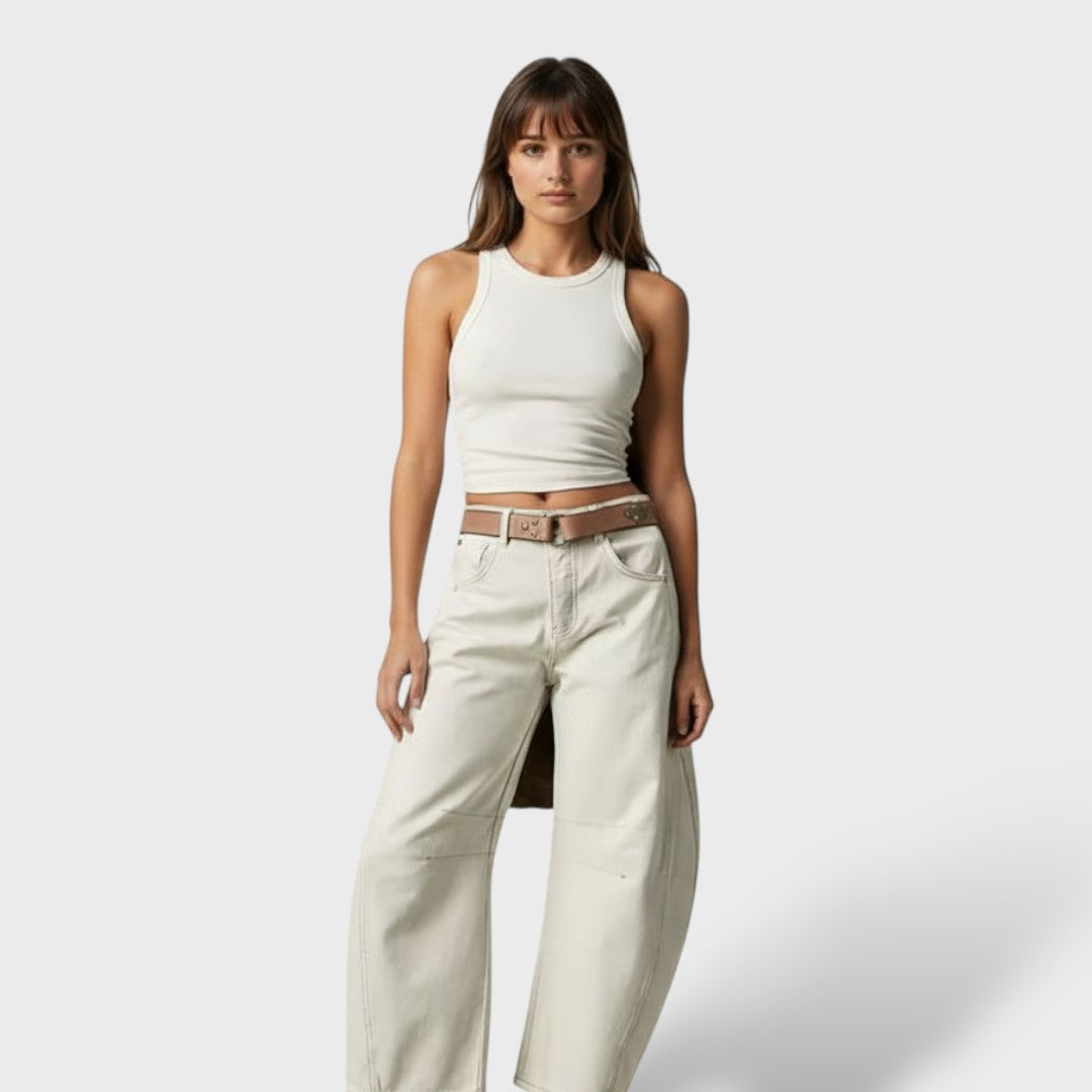 Jeans Donna a Gamba Larga