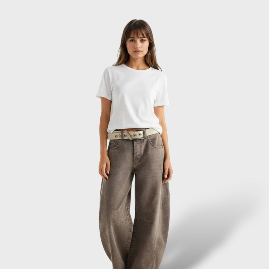 Jeans Donna a Gamba Larga