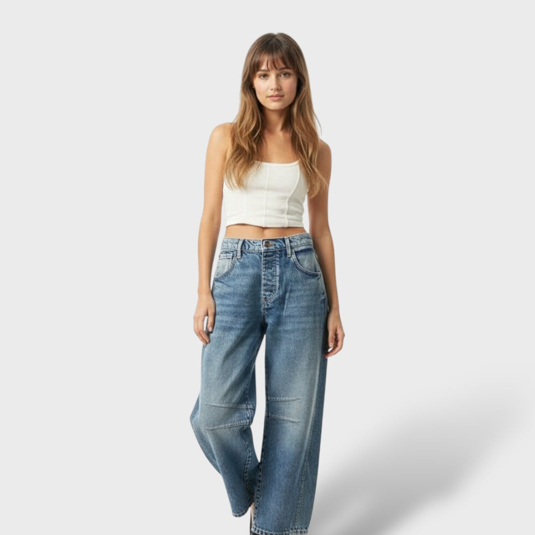 Jeans Donna a Gamba Larga