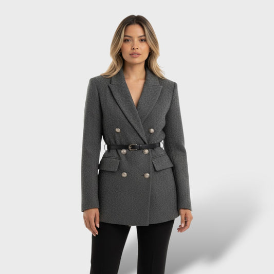 Cappotto in Tweed Doppiopetto da Donna