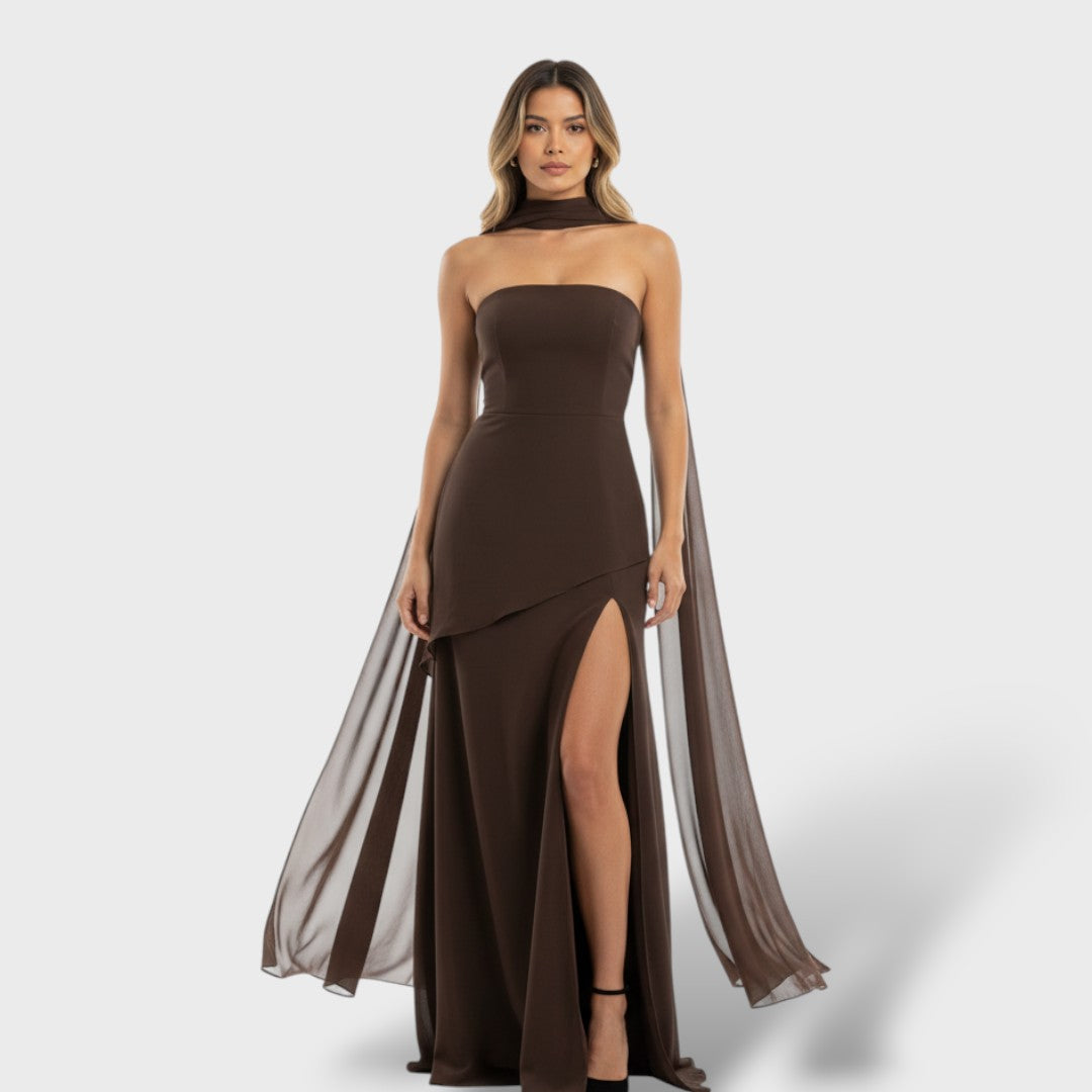 Vestito Maxi Elegante con Apertura
