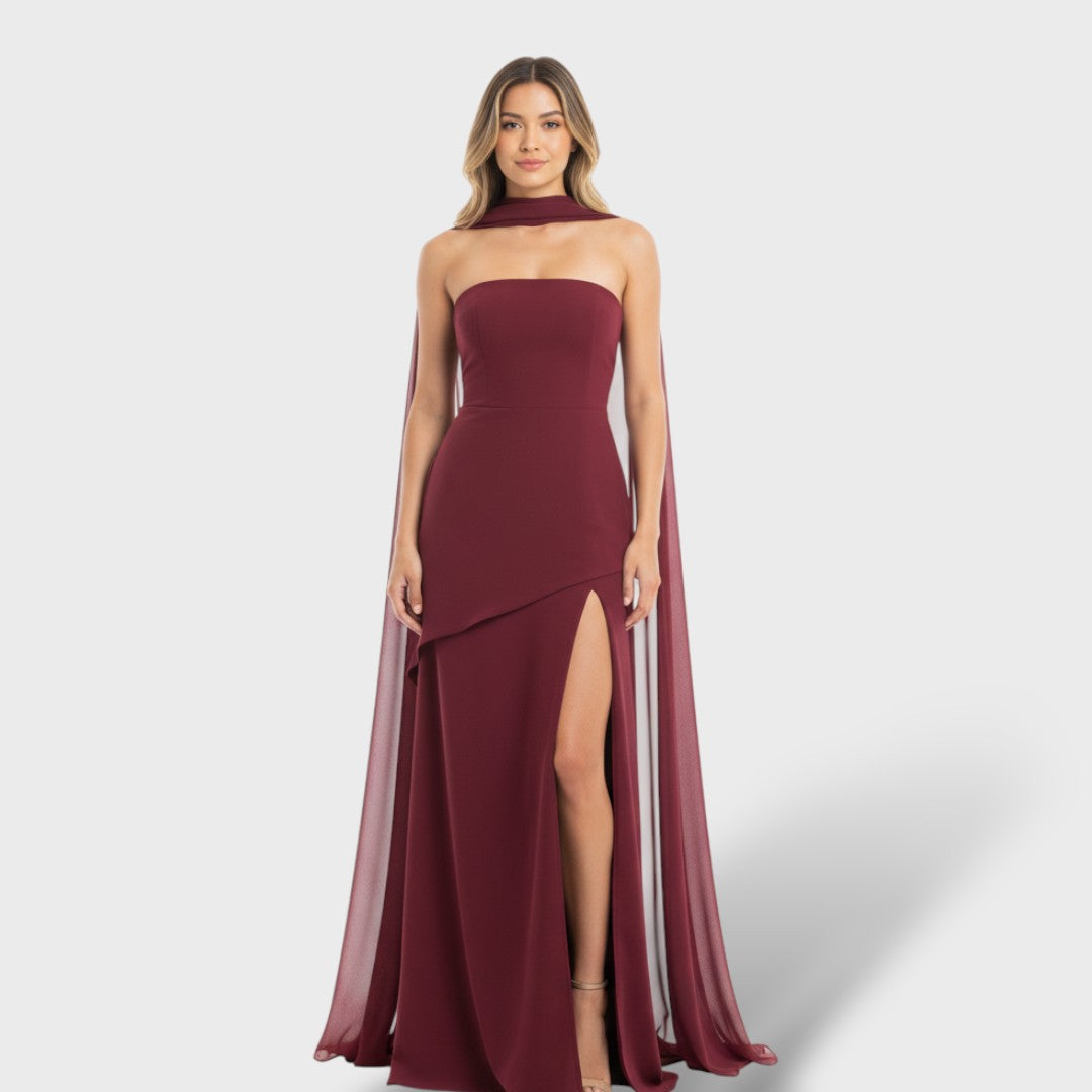 Vestito Maxi Elegante con Apertura