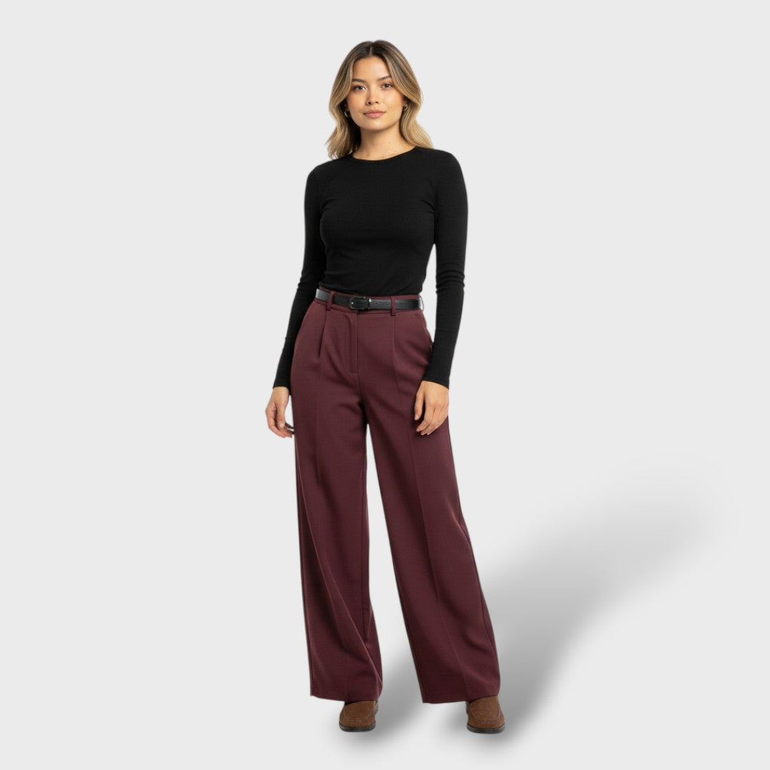 Pantalone Sartoriale a Gamba Larga Donna