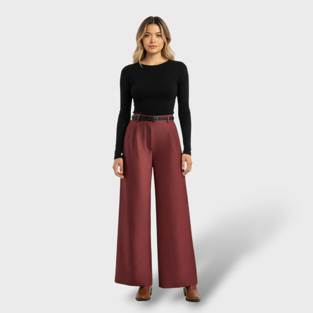 Pantalone Sartoriale a Gamba Larga Donna