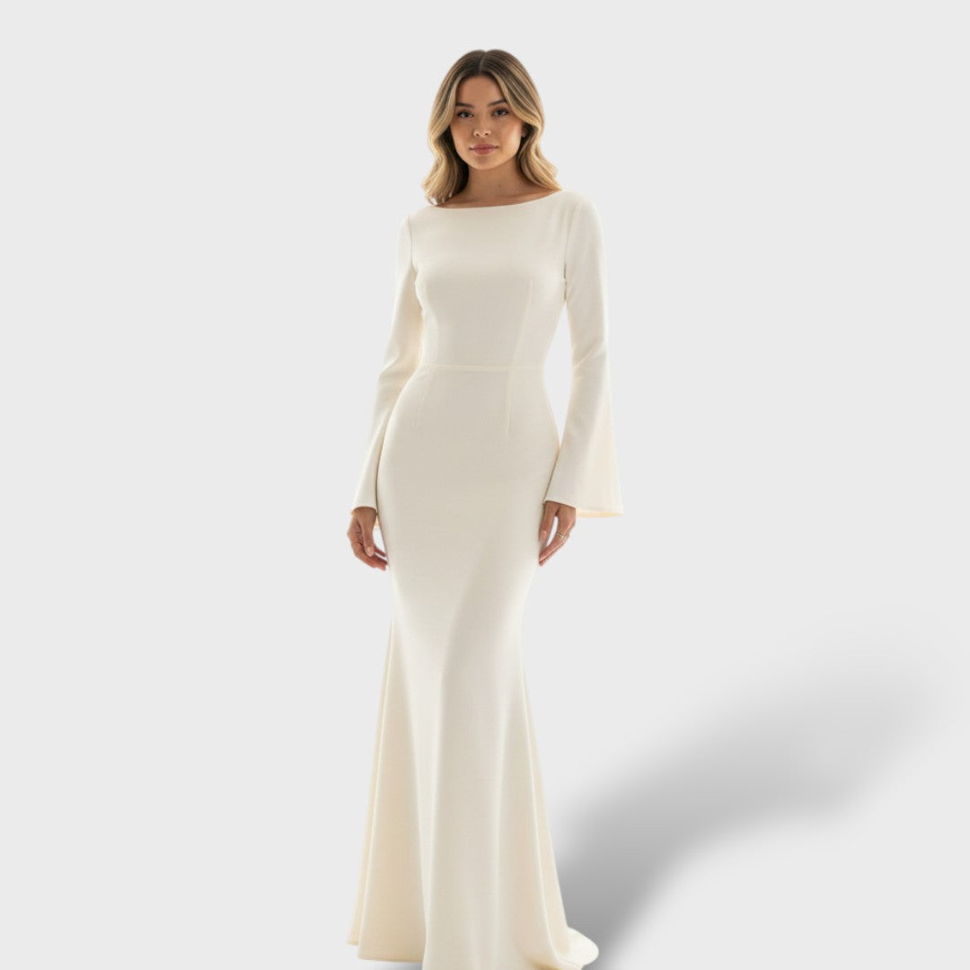 Vestito Maxi Elegante Manica Lunga Donna