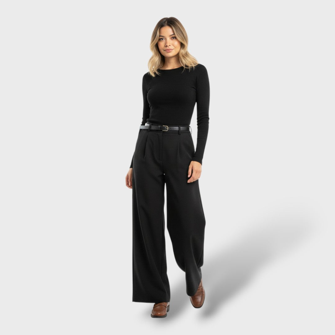 Pantalone Sartoriale a Gamba Larga Donna