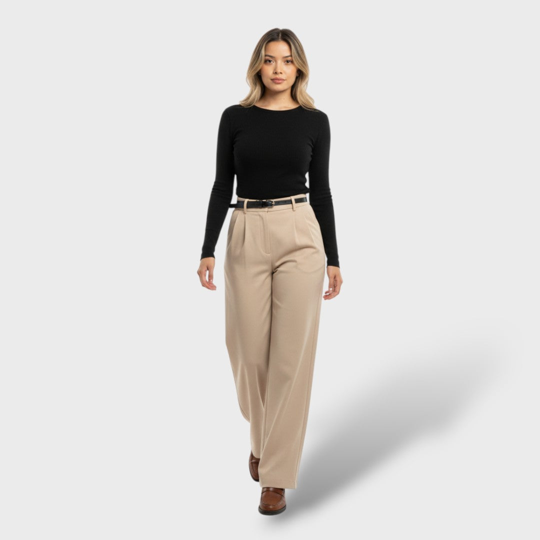 Pantalone Sartoriale a Gamba Larga Donna